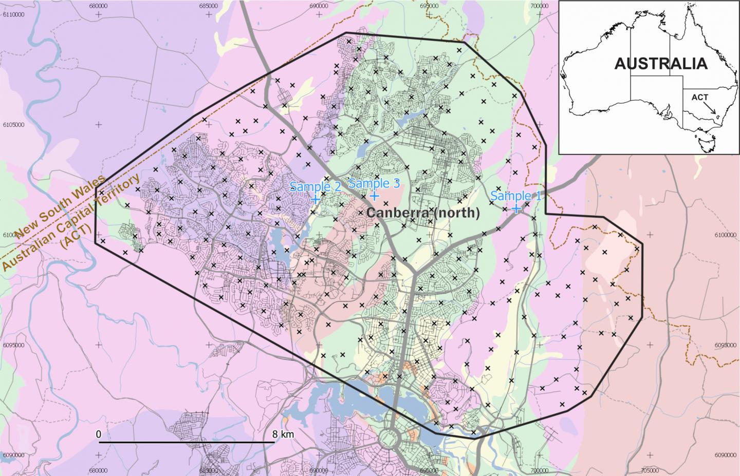 Map of Canberra Simplyforensic