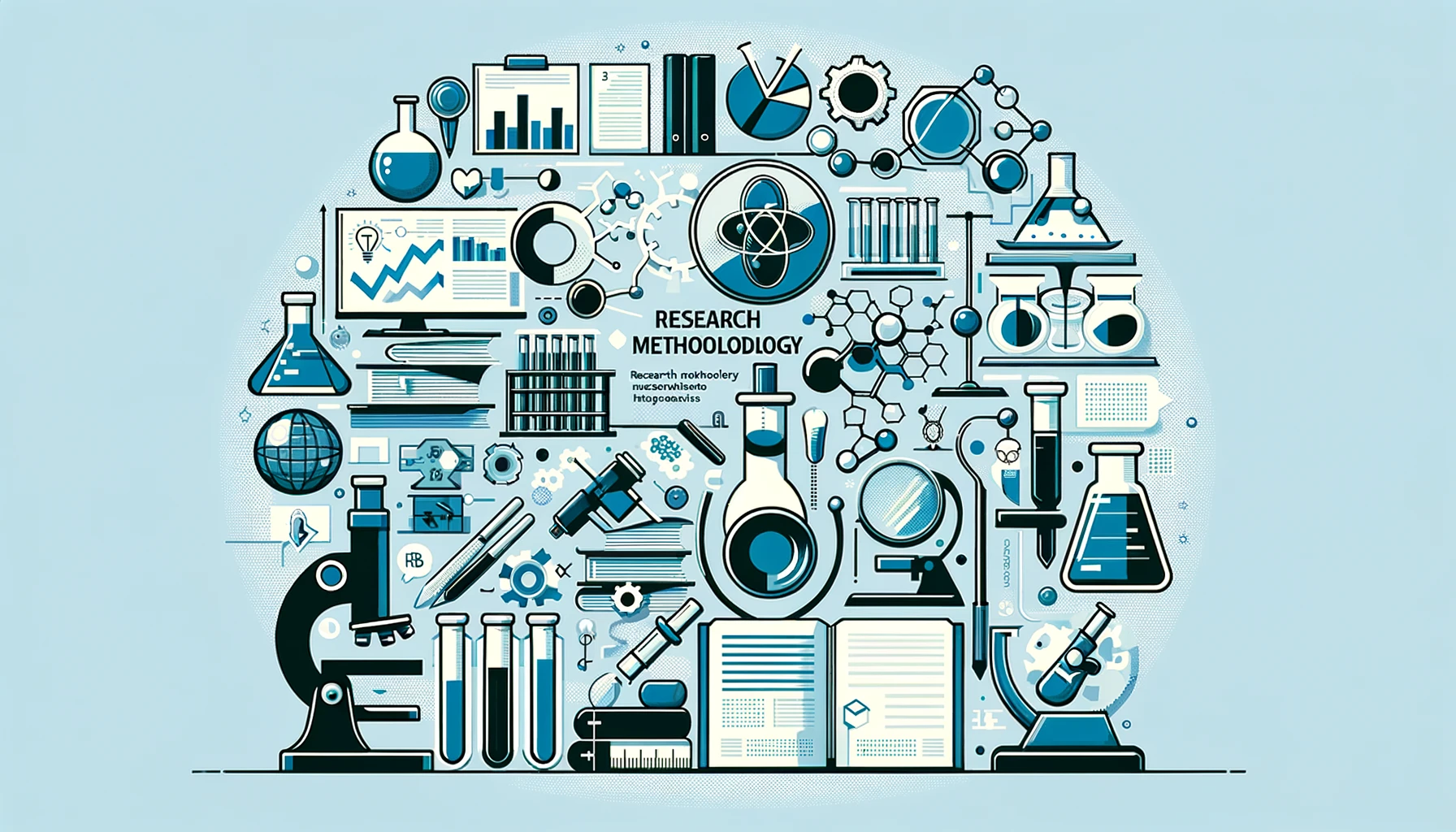 Dall·e 2024 03 28 05.39.36 Design An 800x200 Landscape Display Picture Suitable For Research Methodology Blog Posts. The Image Should Encapsulate The Theme Of Scientific Researc