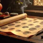 fingerprint documentation 1 fingerprint impressions alongside a Tang Dynasty document bearing inked fingerprint marks Simplyforensic