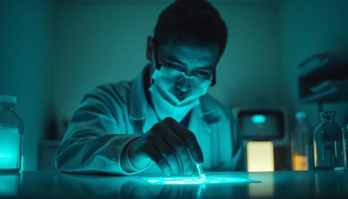 Luminol test in forensic science