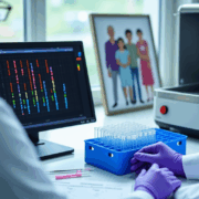 Forensic DNA Testing for Kinship and Paternity Analysis Laboratory Investigation Forensic scientists analyzing DNA samples for kinship and paternity testing in a laboratory setting Simplyforensic