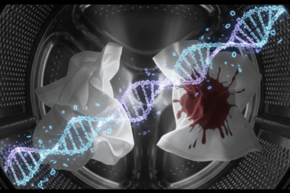 Forensic study on DNA transfer in washing machines, showing DNA degradation and the contamination risk from extra alleles.