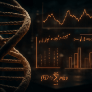 The Likelihood Ratio in Forensic Statistics and DNA Evidence A detailed illustration of the Likelihood Ratio concept showing a DNA strand intertwined with statistical data charts symbolizing the evaluation of forensic DNA evidence Simplyforensic