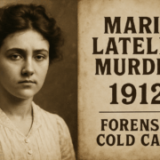 Marie Latelle Murder 1912 A Century Old Forensic Cold Case Vintage sepia portrait of Marie Latelle next to text reading MARIE LATELLE MURDER 1912 FORENSIC COLD CASE serving as a feature image for the historical case study Simplyforensic